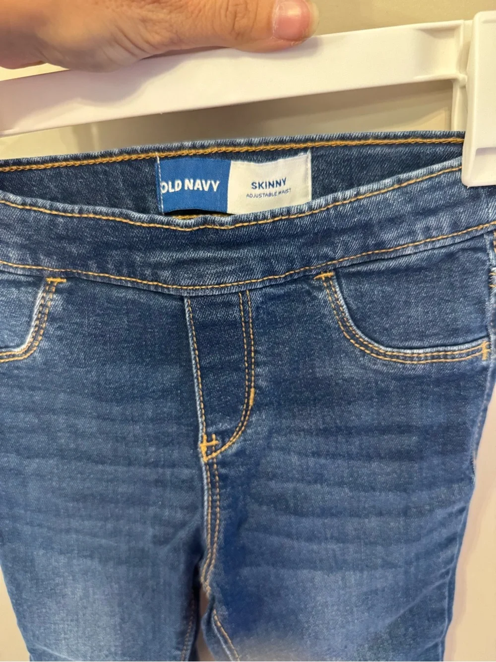 Old Navy Skinny Pull-On Jeans Medium Wash Adjustable Waist